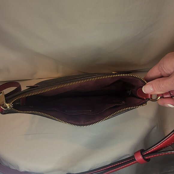 COACH | Womens Signature Canvas Tote - Brown/Red - Picture 5 of 7